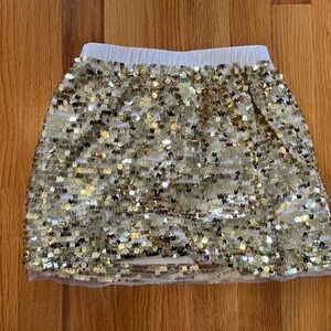 Crewcuts Gold Sequin Mini Skirt